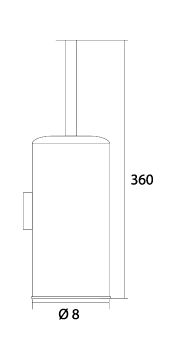 Csk Banyo Askılı Klozet Fırçası 304 Kalite Paslanmaz Çelik KS2914