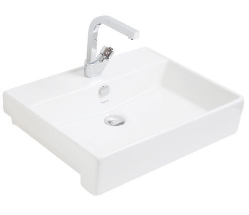 KastraYT 60x46cm Yarım Tezgah Lavabo Beyaz