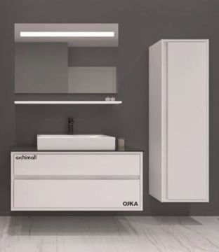 Orka Verona 100 cm Asma Banyo Dolabı