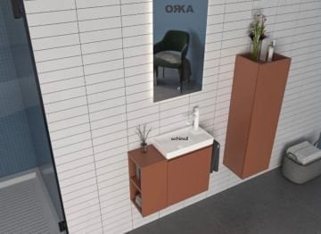 Orka Ferla 60 cm Asma Banyo Dolabı