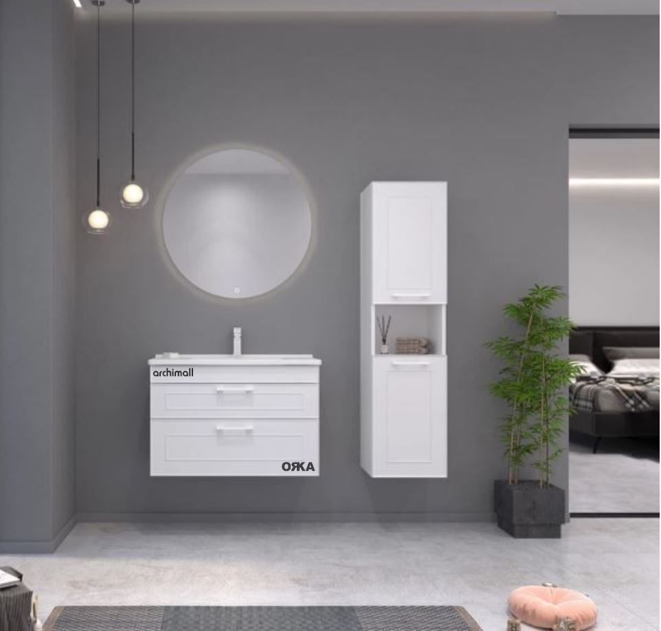 Orka Limpo 100 cm Çekmeceli Asma Banyo Dolabı