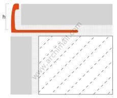 Protrim Pro-Edge 8 mm Alüminyum Zemin Bitim Çıtası Parlak Krom