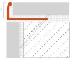 Protrim Pro-Edge 10 mm Alüminyum Zemin Bitim Çıtası Parlak Krom