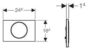 Geberit Sigma 10 Kumanda Kapağı Paslanmaz Çelik Tek Basmalı