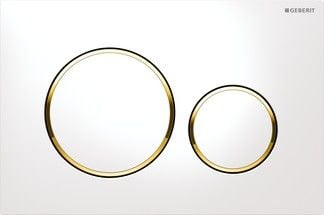Geberit Sigma 20 Kumanda Kapağı Beyaz-Altın-Beyaz