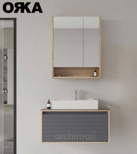 Orka Prato 80 cm Asma Banyo Dolabı