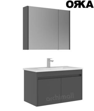 Orka Arno 85 cm Kapaklı Asma Banyo Dolabı