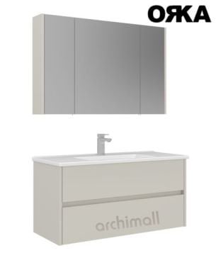 Orka Arno 100 cm Çekmeceli Asma Banyo Dolabı