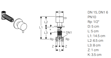 Geberit Ankastre Stop Valf