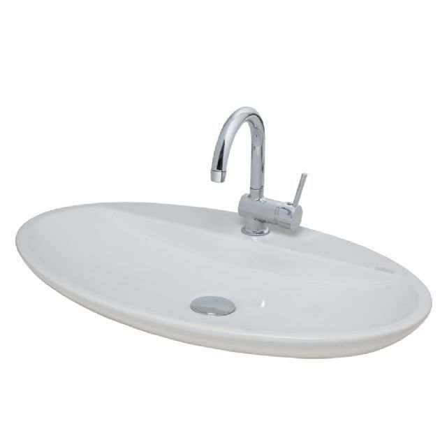 Sarin BD - Beyaz Oval Tezgah Üstü Lavabo