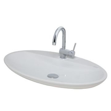 Sarin BD - Beyaz Oval Tezgah Üstü Lavabo