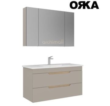 Orka Lena 100 cm Çekmeceli Asma Banyo Dolabı