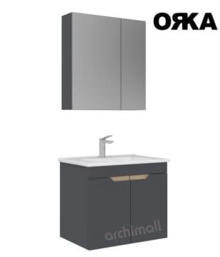 Orka Lena 65 cm Kapaklı Asma Banyo Dolabı