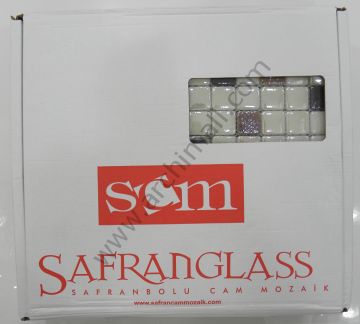 Safranglass 25x25 mm Özel Dizgi Mix Cam Mozaik Kahve