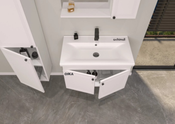 Orka Rio 80 cm Asma Banyo Dolabı