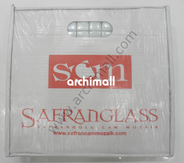 Safranglass 25x25 mm Özel Dizgi Mix Cam Mozaik Siyah