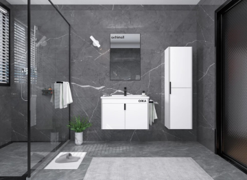 Orka Trio 100 cm Kapaklı Asma Banyo Dolabı