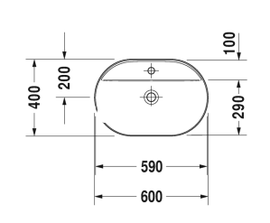 Duravit Luv Duraceram Çanak Lavabo 60 cm 038060