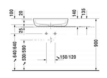 Duravit Luv Duraceram Çanak Lavabo 60 cm 038060