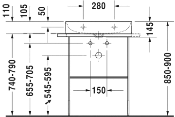 Duravit Durasquare Duraceram Çanak Lavabo 60 cm 235360