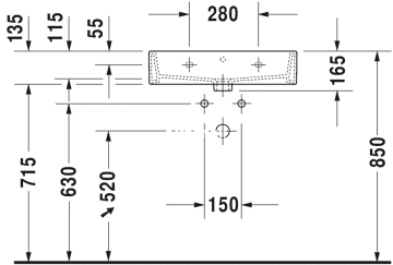 Duravit Vero Air 60 cm Tezgahüstü Lavabo 235060