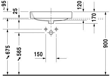 Duravit Happy D.2 Tezgahüstü Lavabo 60 cm 231560