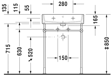 Duravit Happy D.2 Tezgahüstü Lavabo 60 cm 231560