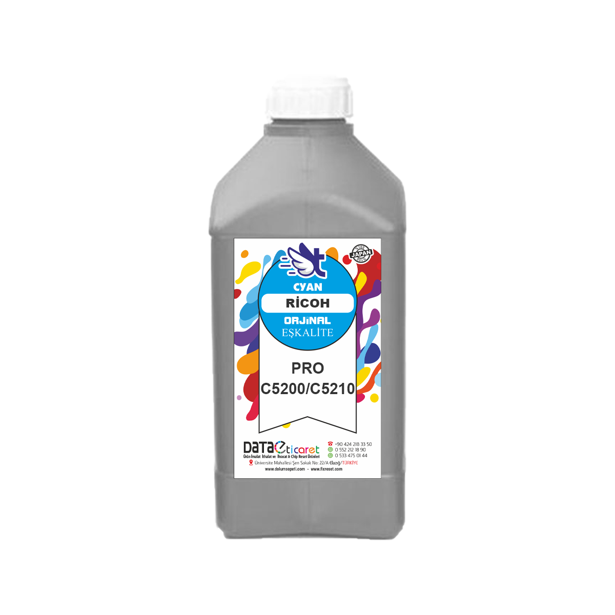 Mavi Pro C5200 C5210 C5100 C5110 Cyan JAPON Toner Tozu
