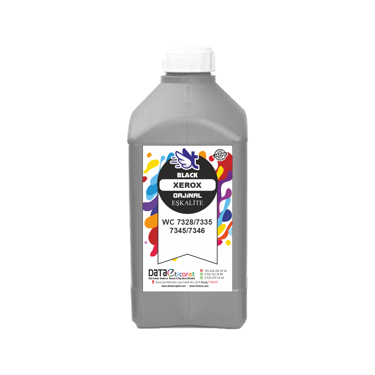 006R01175 Siyah Toner Kartuş Dolum Toz WC 7328 7335 7345 7346