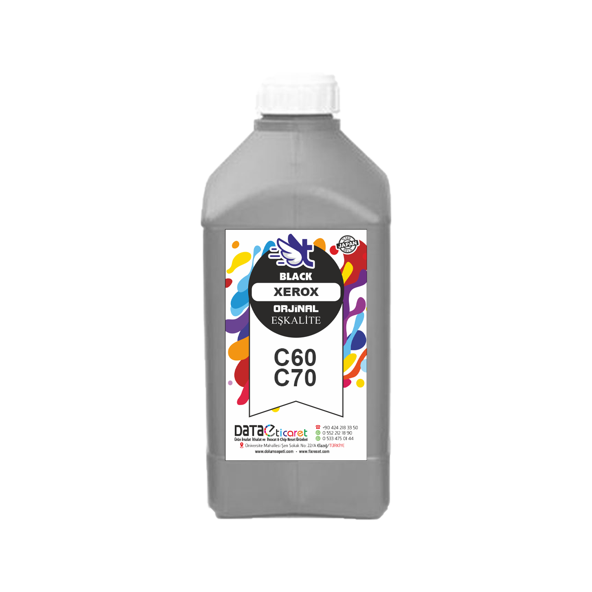 006R01659 SİYAH Toner Kartuş Dolum JAPON Toz Xerox Color C60 C70