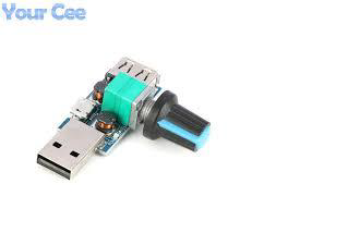 AB-KW102 4-12V'dan 2.5-8V'e DC 5W USB Fan Hız Kontrol Sürücüsü Regülatör Modülü BURENDEL