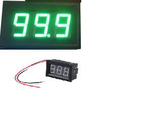 AB-NC063 0.56'' 0-30V 3 Kablolu DC Yeşil Voltmetre BURENDEL