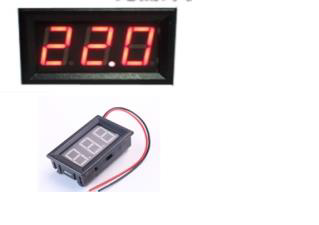 AB-NC064 H27V 3.5-30V 2 Kablolu DC Kırmızı Voltmetre BURENDEL