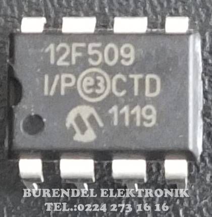PIC12F509 DIP8 BIT FASH MICROCONTROLLER ENTEGRE