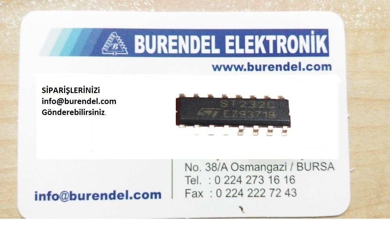 ST232C SO16 5V. RS232DRIVER-RECEIVER ENTEGRE  BURENDEL