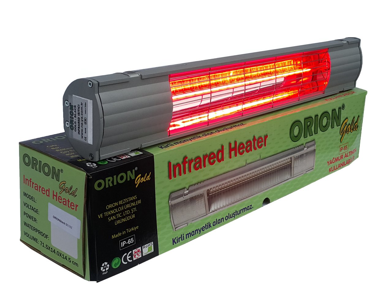 GOLD 2000W Infrared Dış Mekan Isıtıcısı GRİ