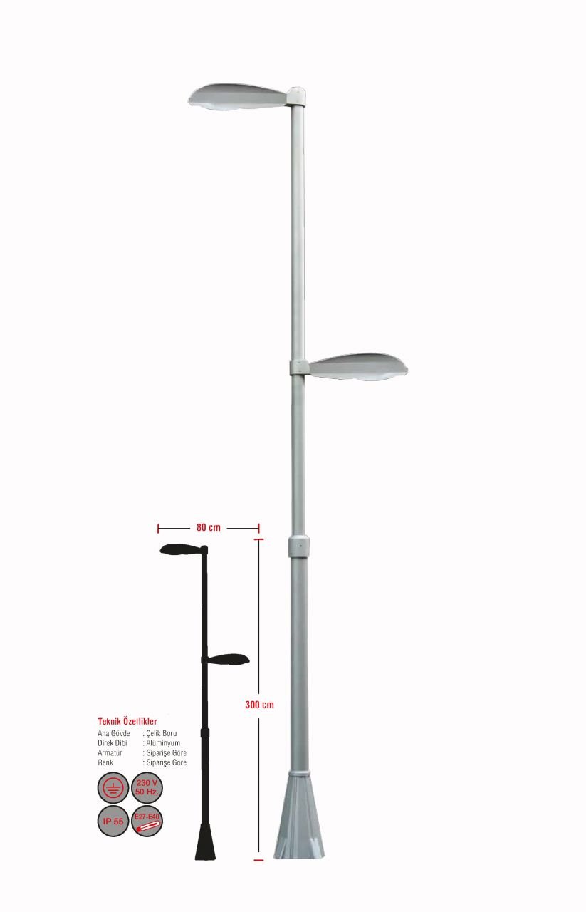 NY 8300 İkili Cadde Aydınlatma Direği
