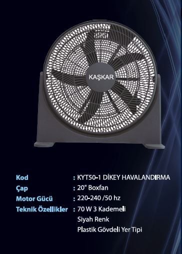 KYT50-1 DİKEY HAVALANDIRMALI VANTİLATÖR