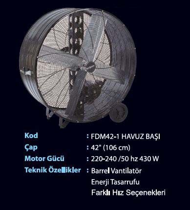 FDM42 HAVUZ BAŞI VANTİLATÖR
