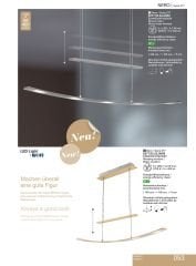 NERO LED Pirinç Sarkıt Avize