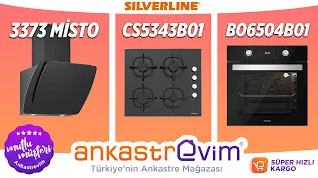 Silverline Siyah Ankastre Set - 3373 Misto, CS5343B01 75cm WOK göz, BO6504B01  video inceleme