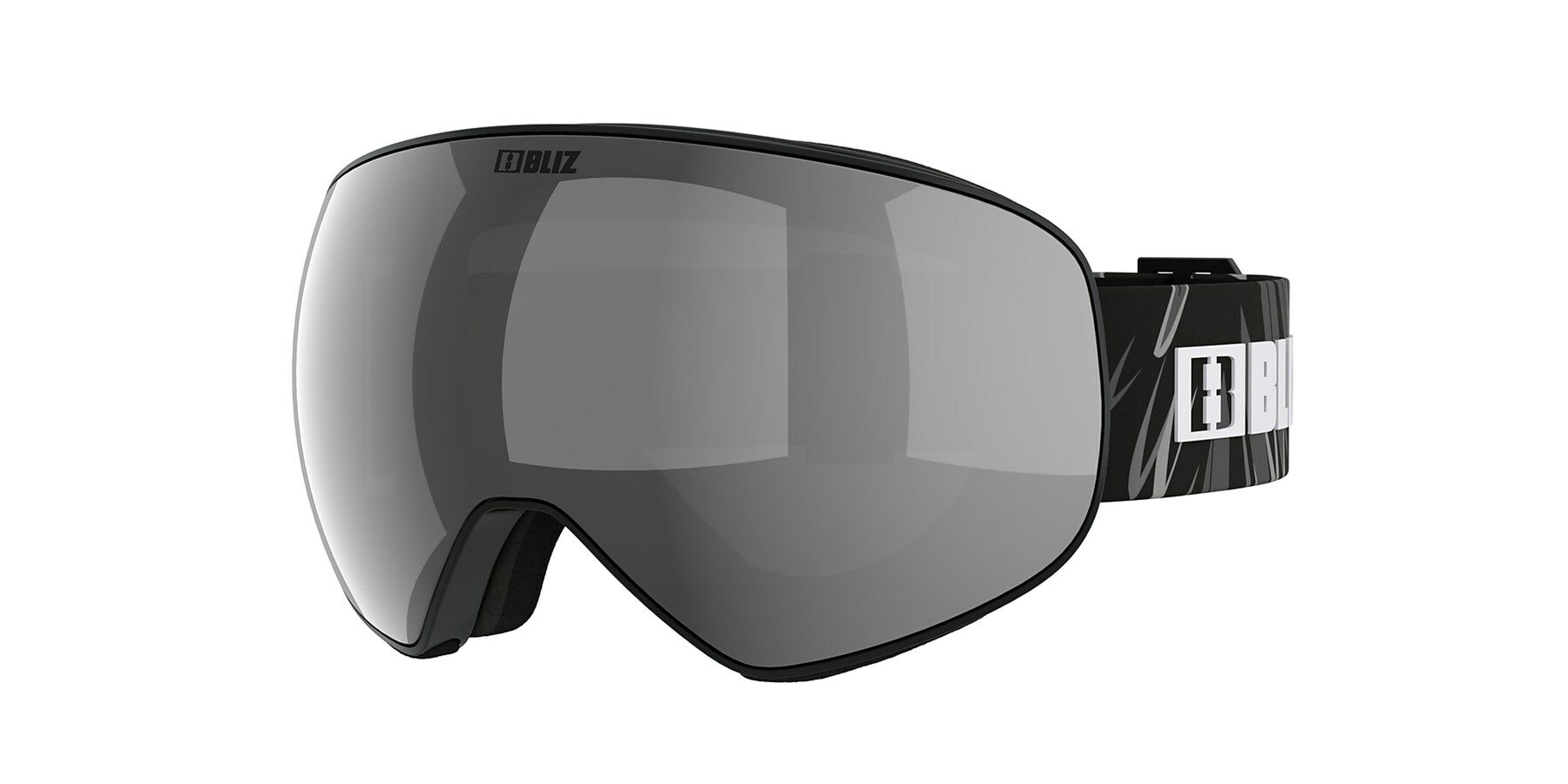 Floz Siyah Çerçeve Silver Mirror Lens Kayak Gözlüğü