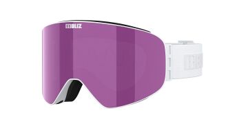 Flow Beyaz Çerçeve Smoke Pink  Lens Kayak Gözlüğü