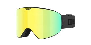 Flow Siyah Çerçeve Kahverengi + Gold Ekstra Lens Kayak Gözlüğü