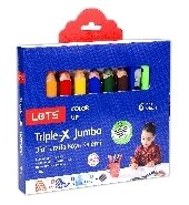 Lets Triple X 6 Renk Jumbo Boya Kalemi 3ü 1 Arada