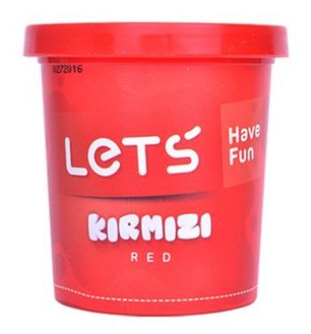 Lets Tek Renk Oyun Hamuru Kırmızı 150Gr
