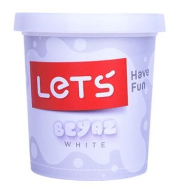 Lets Tek Renk Oyun Hamuru Beyaz 150Gr