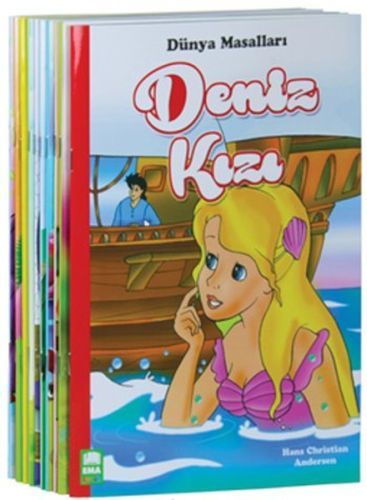 Dünya Masalları Seti 1Ve2.Sın. Eğik Yazı Büyük Boy 10 Kitap, Ema Çocuk