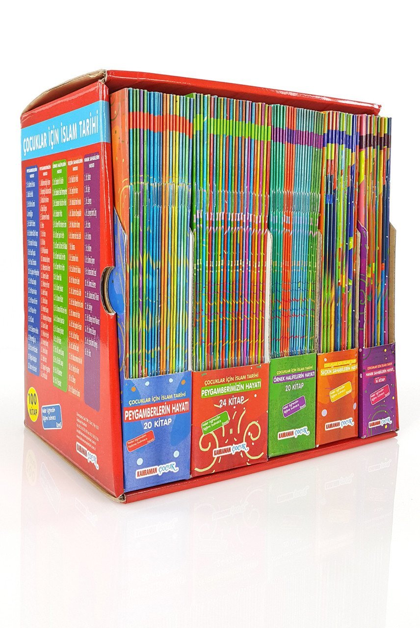 Çocuklar İçin İslam Tarihi 100 Kitap (4 Renk, Kuşe, 1.Hm Kağıt), Kahraman Çocuk Yayınları