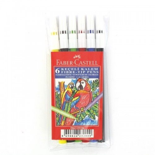 Faber-Castell 155106 6 Renk Keçeli Kalem